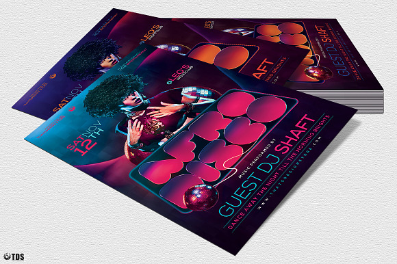 Afro Disco Flyer Template in Flyer Templates - product preview 3