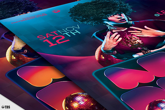 Afro Disco Flyer Template in Flyer Templates - product preview 5
