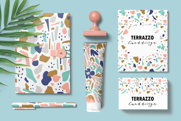TERRAZZO seamless patterns and cards in Patterns - product preview 3