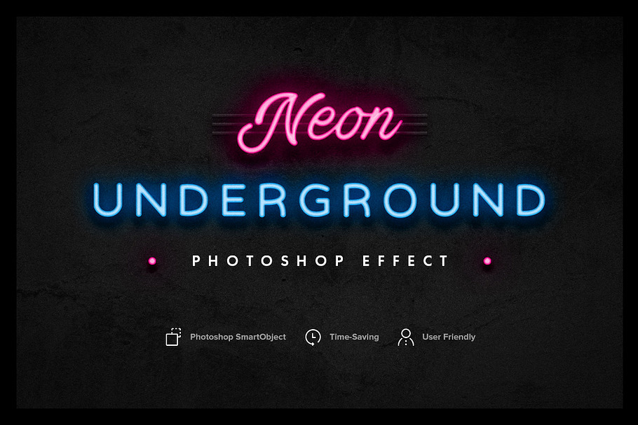 Neon Underground Photoshop Effect