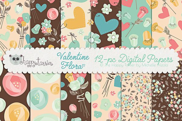 Valentine Flora 03 Patterns