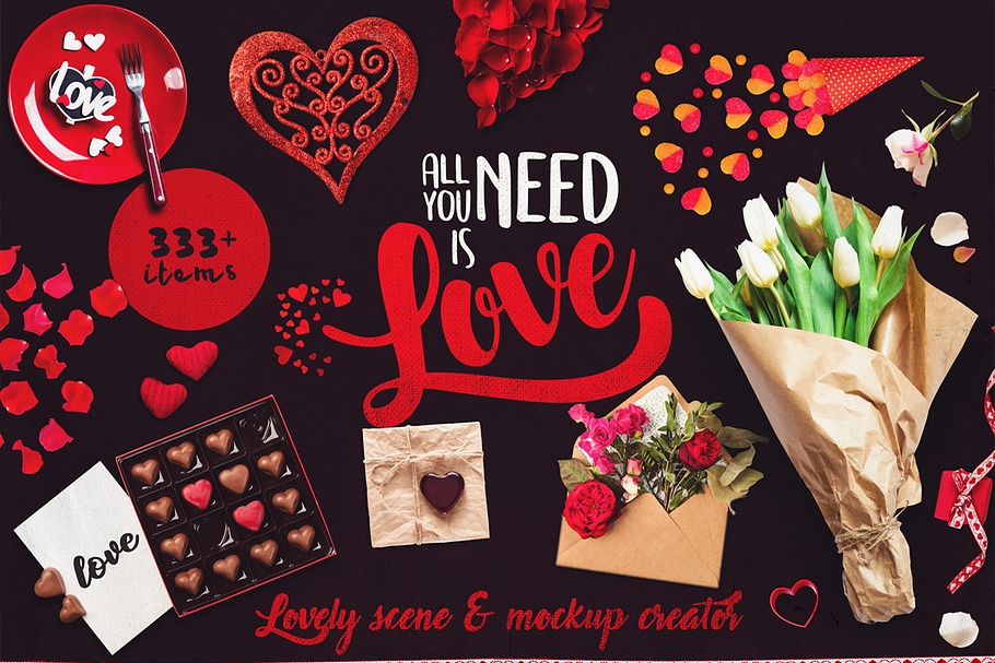 All you need is ❤ - Scene Generator in Scene Creator Mockups - product preview 8