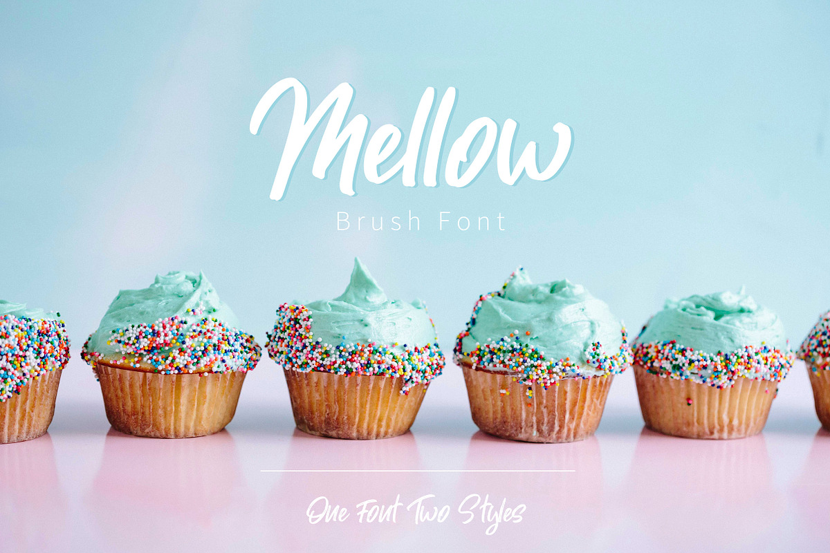 Mellow. Brush Font. Two Styles in Script Fonts - product preview 8