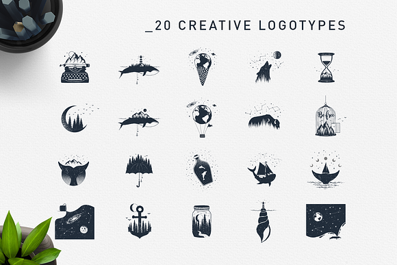 Double Exposure. 20 Creative Logos in Logo Templates - product preview 3