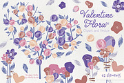 Valentine Flora 04 Clipart & Vectors