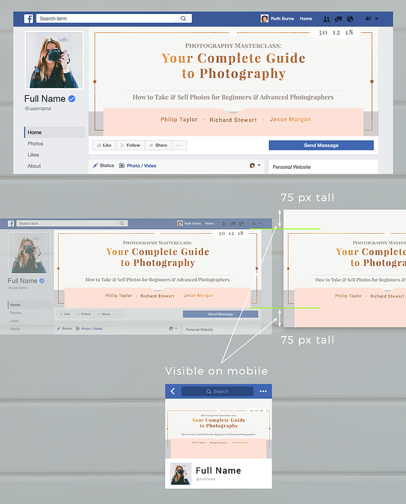 8 Facebook Cover Templates in Facebook Templates - product preview 9