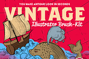 Vintage Illustrator Brush-Kit