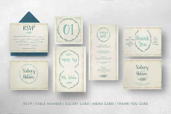 Rustic Wreath Wedding Suite in Wedding Templates - product preview 6