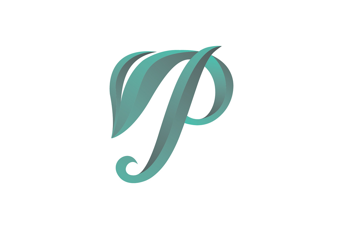 P Leaf Logo in Logo Templates - product preview 8