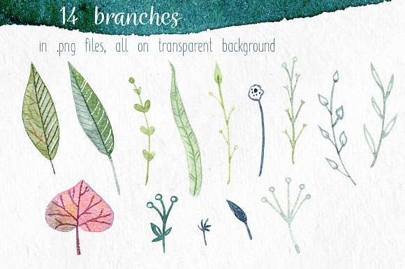 Wild Hearts: Watercolor Clip Art set in Illustrations - product preview 3