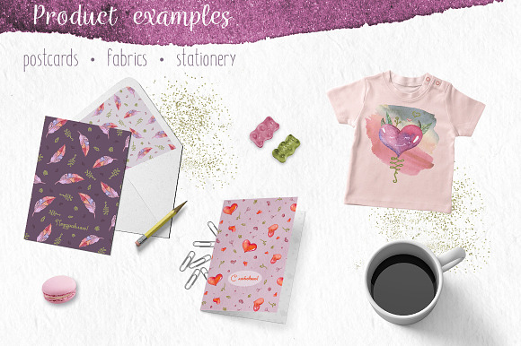 Wild Hearts: Watercolor Clip Art set in Illustrations - product preview 8