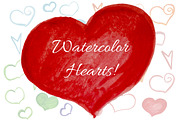 Watercolor Hearts