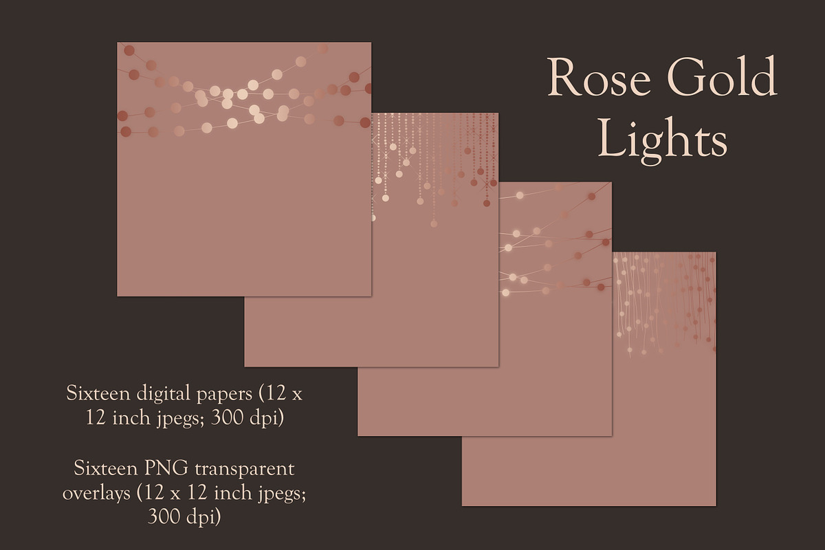 Rose gold lights in Objects - product preview 8