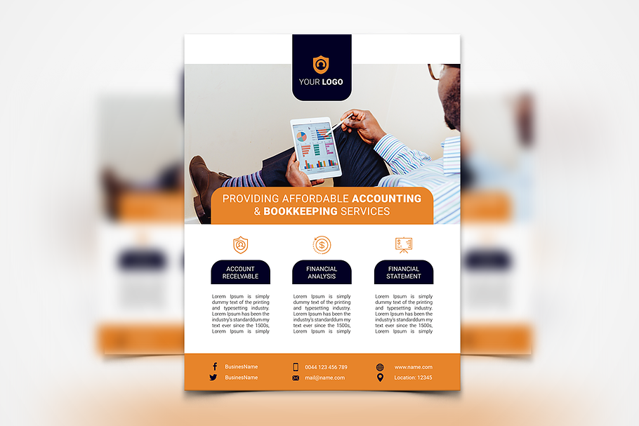 Accounting  Services Flyer in Flyer Templates - product preview 8