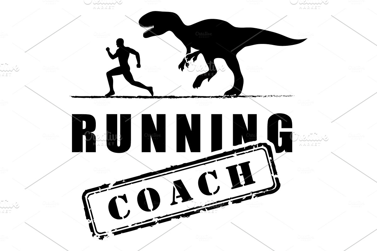 Running coach - dinosaur in Illustrations - product preview 8