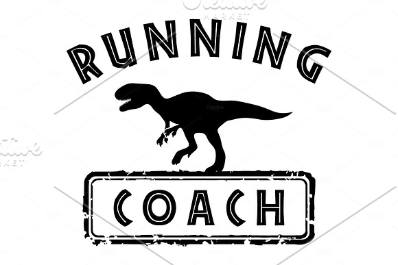 Running coach - dinosaur in Illustrations - product preview 1