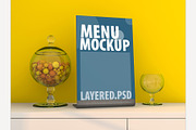 Mockup menu frame. PSD