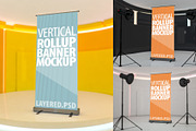 Roll Up Banner Mock-Ups. PSD