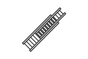 Double extension ladder color icon