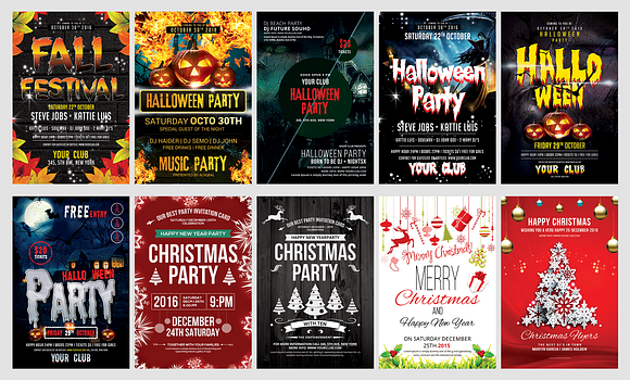 50-Party Flyers Templates Bundle in Flyer Templates - product preview 5