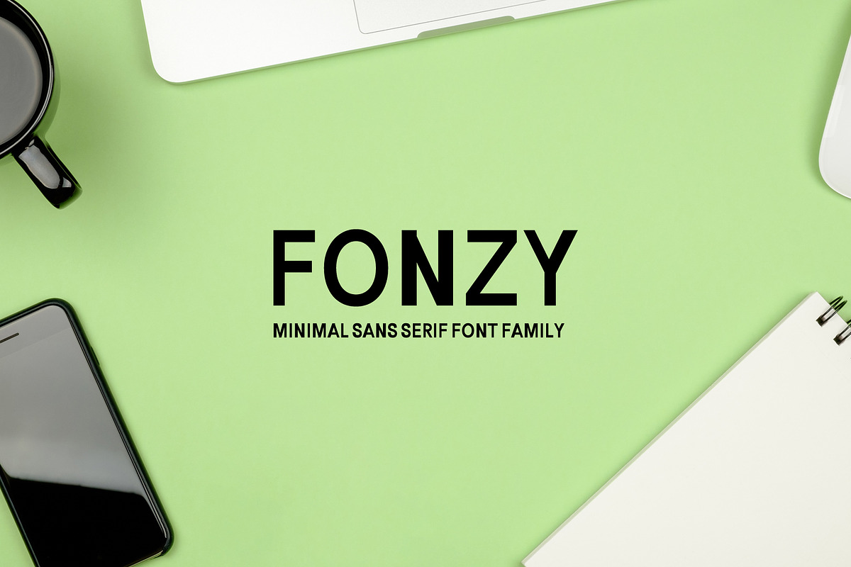 Fonzy Minimal Sans Serif Font Pack in Sans-Serif Fonts - product preview 8