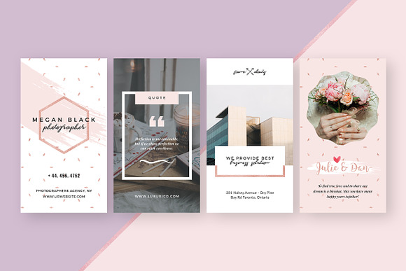 Rosegold Instagram Stories Pack in Instagram Templates - product preview 2