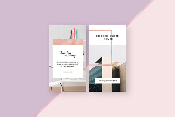Rosegold Instagram Stories Pack in Instagram Templates - product preview 6