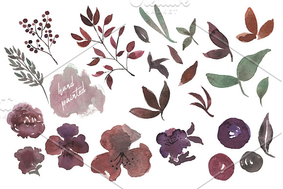 Sweet Flowers watercolor set! in Illustrations - product preview 1