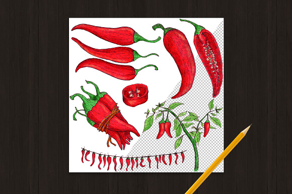 Chili pepper in Illustrations - product preview 1