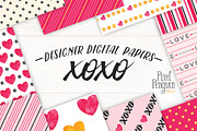 XOXO Love Theme Digital Paper Pack