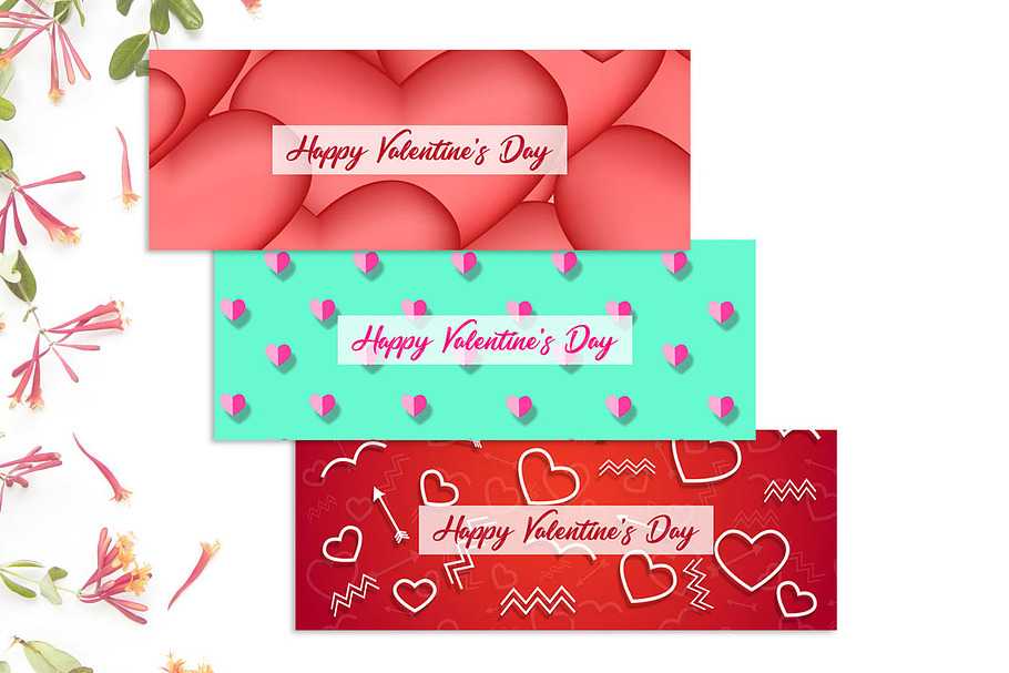 Valentine’s Day FB NewBanner in Facebook Templates - product preview 8