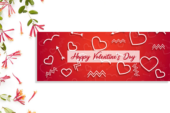 Valentine’s Day FB NewBanner in Facebook Templates - product preview 1