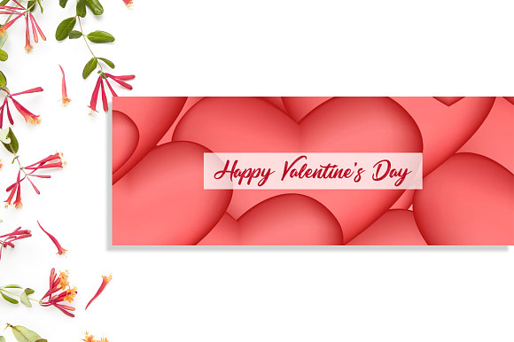 Valentine’s Day FB NewBanner in Facebook Templates - product preview 3