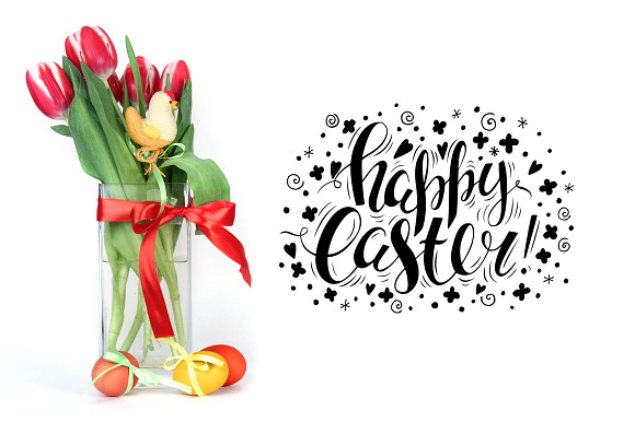 Hand drawn Easter set elements in Illustrations - product preview 5