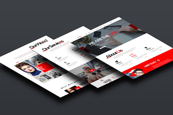 D One - Creative Agency Onepage PSD in Landing Page Templates - product preview 1