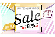 Super sale banner template in trendy style
