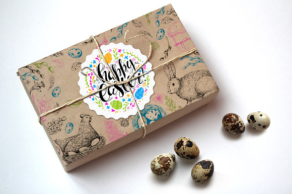 Hand drawn Easter set elements in Illustrations - product preview 15