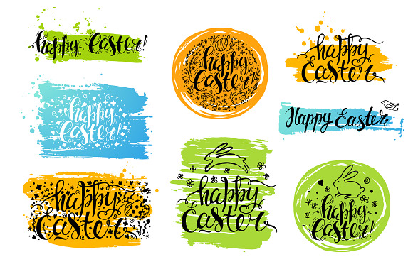 Hand drawn Easter set elements in Illustrations - product preview 24