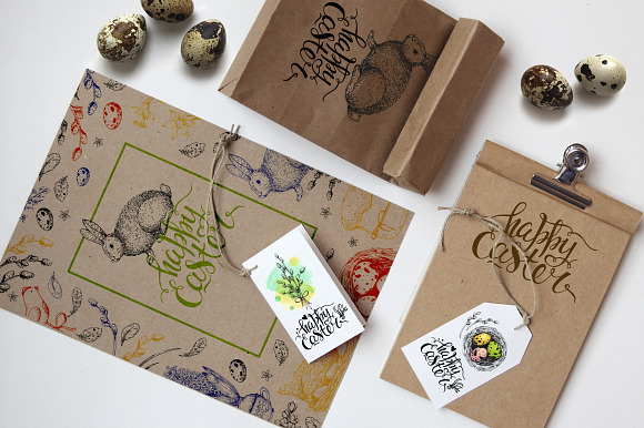 Hand drawn Easter set elements in Illustrations - product preview 29