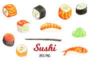 Cartoon sushi