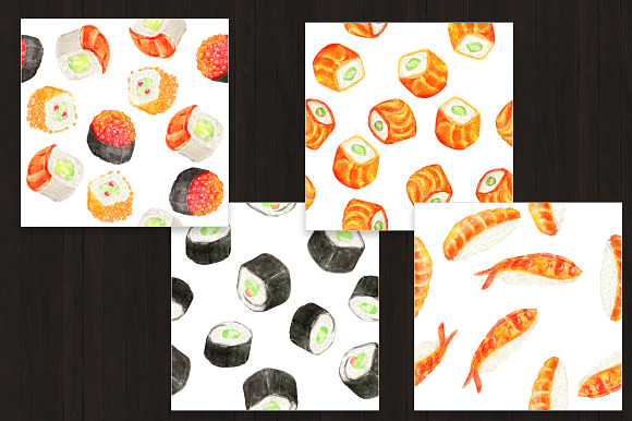 Cartoon sushi in Illustrations - product preview 2