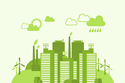Green eco town concept
