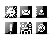 Modern flat mobile app icons set