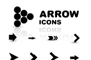 Vector set of black arrows