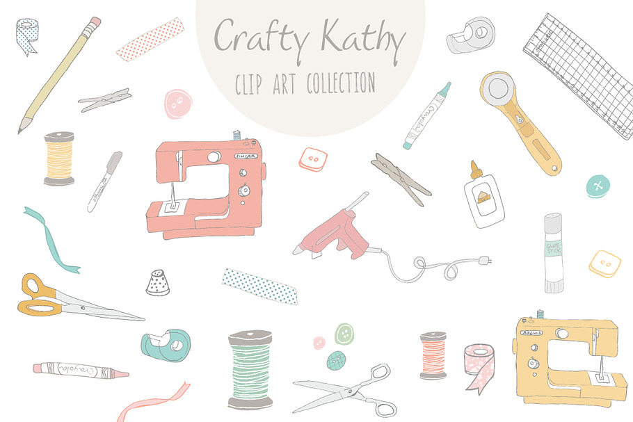 Crafty Kathy Clip Art & Vector in Illustrations - product preview 8