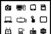 Set of vector device icons
