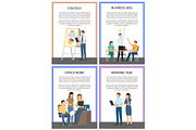 Business Idea Strategy Working Office Task Posters