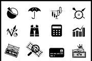 Vector finance icons set