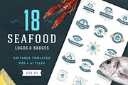 18 Seafood Logos & Badges