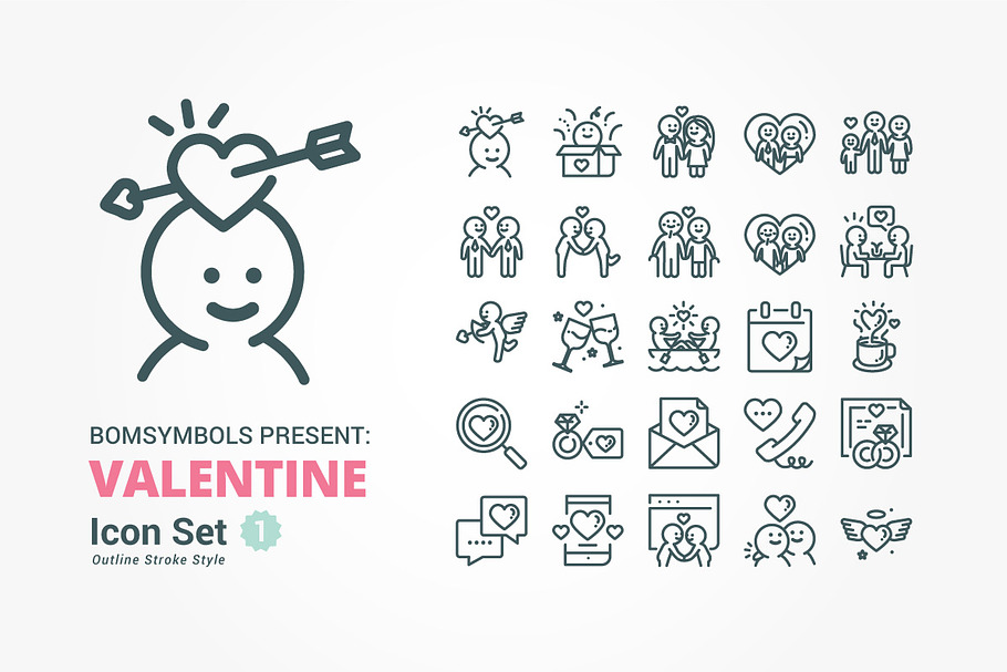 Valentine Love Outline in Graphics - product preview 8